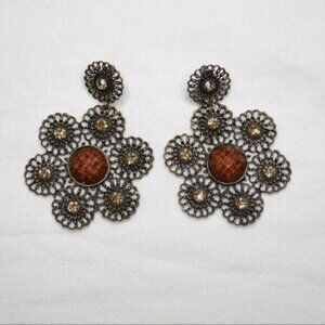 New Stunning Flower Statement Earrings